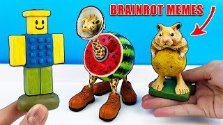 Making Noobini Pizzanini 🍕 Giraffa Celeste 🍉 Pipi Potato 🥔 italian Brainrot memes with Clay