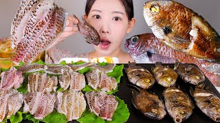 여름 바다의 별미 자리돔 3종 풀코스🐟✨ 자리돔 회, 구이, 된장물회 먹방 Raw Indo-Pacific Sergeant Fish mukbang korean food