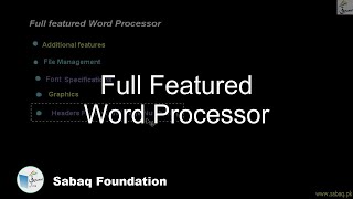 Full featured Word Processor