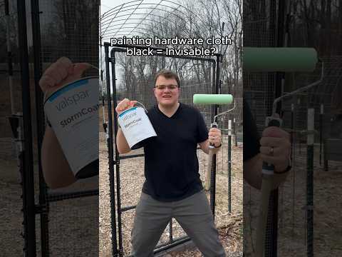 Painting a fence invisible?? #shorts
