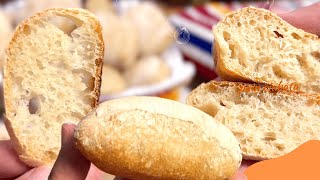 اسهل واسرع طريقةالخبز الإيطالي الشهير شاباتا بدون دلك!! خبز  قطني خفيف  مع أسرار نجاحه PAIN CIABATTA
