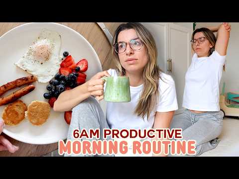 6am Productive Morning Routine with 2 Kids | GRWM, Breakfast Prep & OUR NANNY?!