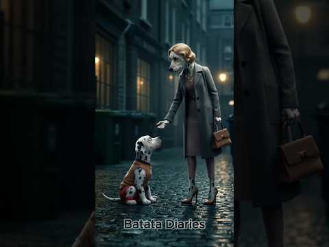 أخدته من الشارع وربته زي ابنها😮..بس النهاية مفاجأة هتفرحها🤩#shorts #dogs #ai #sad