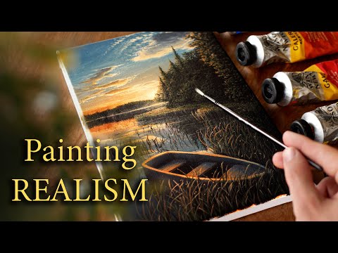 Painting a Boat on the Water with Acrylic | Painting with Ryan