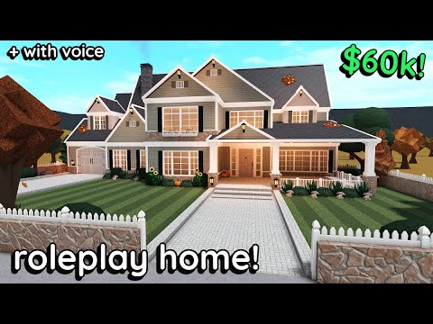 Cozy Bloxburg Fall Roleplay House Build: 2 Story Tutorial *WITH VOICE*