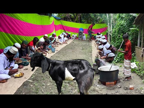 Cooking Full Goat in Village for Poor Villagers | মাদ্রাসার ছাত্রদের জন্য আস্ত খাসীর মাংস রান্না