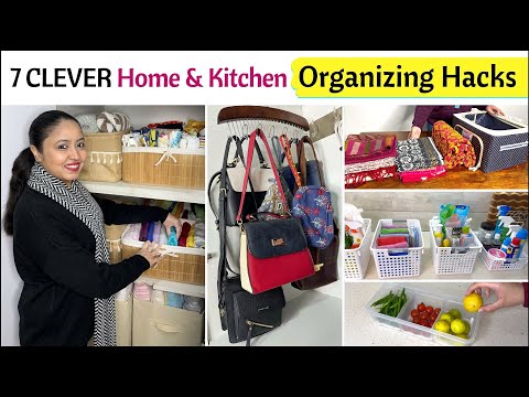 7 CLEVER Home & Kitchen Organization Ideas | Small Space Organizing | Add More Storage In Small Home