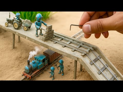 मिनी रोबोट्स ने बनाया असली रेलवे ट्रैक! 😲 | Mini Robot Railway Construction / train