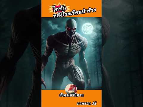 หลังโรงเรียนมีป่าร้างที่มีไททัน | #การ์ตูน #หลอน  #กาตูน #นิทาน #มังกรเล่านิทาน