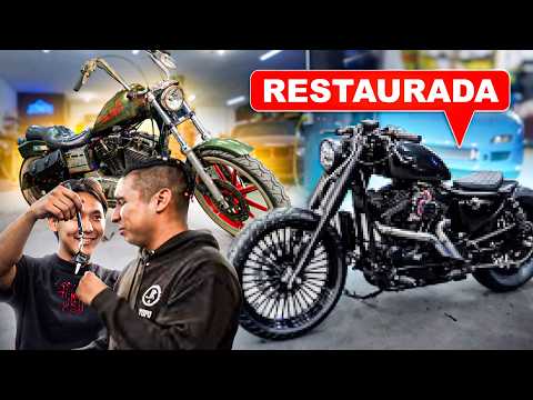 Le regalo la moto de sus sueños a mi amigo (Modificando Harley Davidson en 7 días)