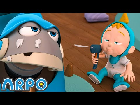 Baby Daniel Shoots ARPO (Paint Gun) | ARPO The Robot Classics