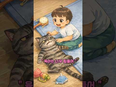 🐈👶 육아하는 고양이가 있어요 #shorts