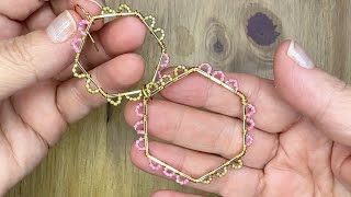 How to Make Scalloped Hexagon Statement Earrings by Deb Floros