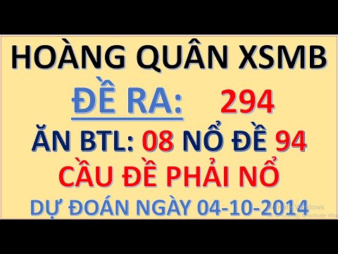 SOI CẦU XSMB 04/10 - SOI CẦU MIỀN BẮC - SOI CẦU ĐỀ - SOI CẦU LÔ - XSMB - HOÀNG QUÂN SOI CẦU XSMB