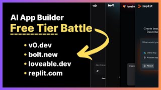 I Build a Directory Site using "Free Tiers" in v0, Bolt, Loveable and Replit - AI App Builder Battle