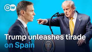 YouTube video thumbnail: US President Threatens to end all Trade With Spain