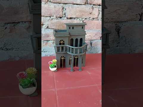 Beautiful mud house design 🏠 || #clayhouse #mudhouse #craft