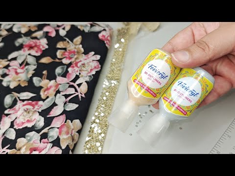 कमीज़ के Print को Highlight कर के बनाएं ख़ूबसूरत Design /How to highlight printed kurti with glitter