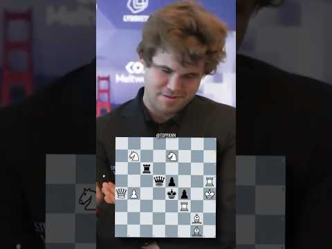 Magnus Carlsen Solves Hardest Checkmate In 2 Puzzle #chess #carlsen #fypシ