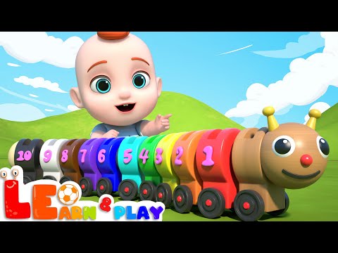 Numbers from 1 to 10 - Let's Learn Numbers | Wooden Caterpillar Toy | Learn & Play with Leo