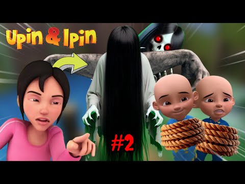 TEREKAM CCTV!!! Upin Ipin Takut Ada Hantu Rambut Panjang Mobil Van Balik Kampung Episode 2