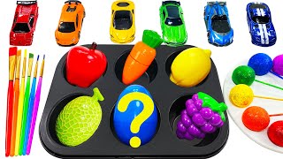 ❤️Satisfying Video | How To Make Rainbow 6 BIG Fruits From TOMICA Rainbow Lollipop Candy & Cutting❤️