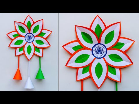 DIY Republic Day Wallhanging Craft // Easy Tricolor wall decoration ideas // 26th January craft