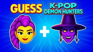 Guess KPOP DEMON HUNTERS characters by EMOJI 🎤🎵 | Huntrix, Saja Boys, Rumi, Jinu