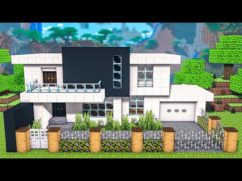 TUTO GRANDE MAISON MODERNE FACILE À FAIRE | Minecraft