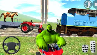 Hulk Superhero Driving Tractor Train Indian Bike Driving 3d NEW UPDATE- Android Gameplay