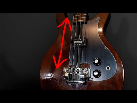 This weird bass has a SLIDING pickup!!!