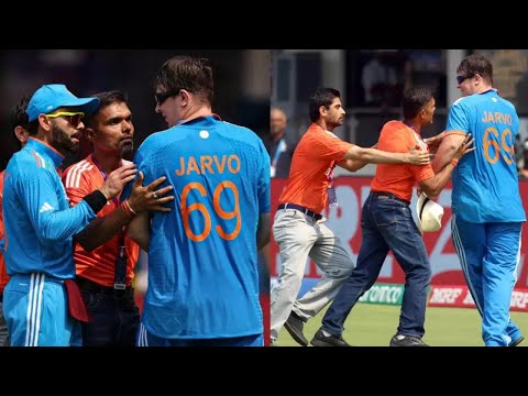 World cup 2023 : INDvAus मैच में फिर घुसा Jarvo 69, Kohli हुए गुस्सा फिर ICC ने किया ban | Cricbolly