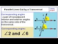 Angles Formed by Parallel Lines and a Transversal