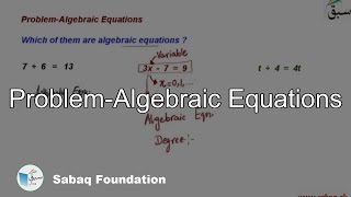 Problem-Algebraic Equations