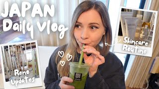 living in japan 🍵💕✨ house reno updates + my skincare routine 🫧