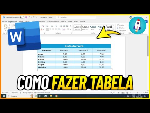 Como FAZER TABELA no Word (Passo a Passo) - Editar Forma, Tamanho, Cores