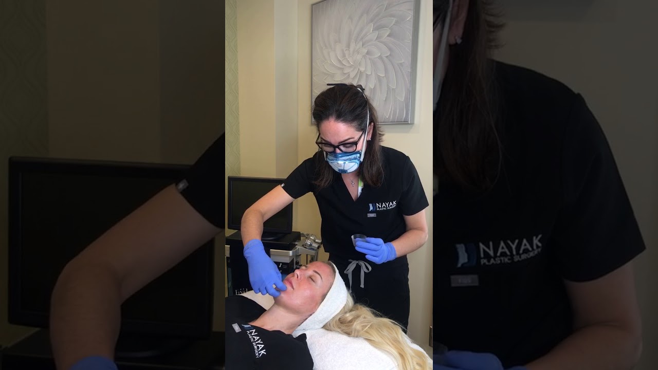 Skincare treatment in a professional clinic setting.