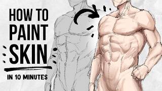 How to Paint Skin FAST [ Digital Art Tutorial for Beginners ] | DrawlikeaSir