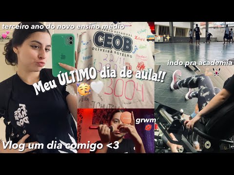 MEU ÚLTIMO DIA DE AULA!! 🥳🤍 |vlog um dia comigo, indo pra academia