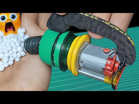 How to make vacuum cleaner for car at home |  powerful vacuum cleaner for school project motor video