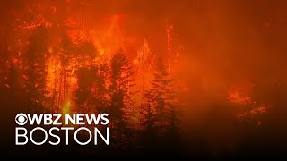 YouTube video thumbnail: Western North America hit by Large Wildfires