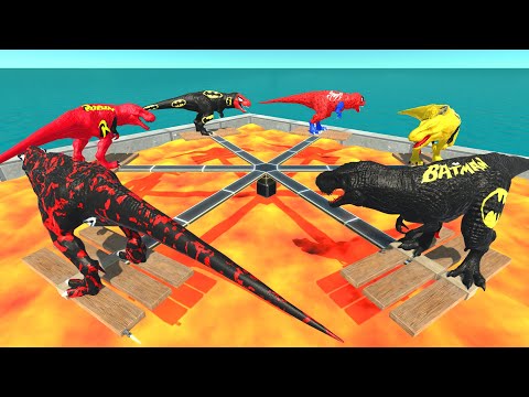 Dangerous Carousel Over Lava Trap - Animal Revolt Battle Simulator