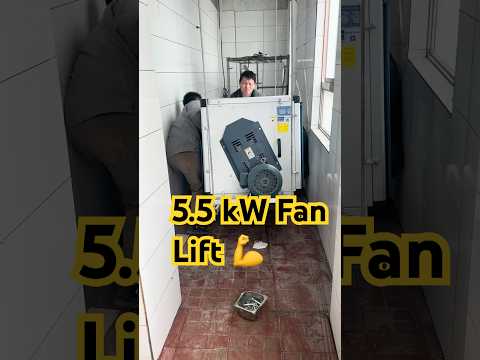 Hoisting a 5.5 kW Kitchen Exhaust Fan—Tight Space, Heavy Lift! #lyroekitchen #commercialkitchen