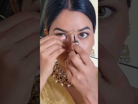 Use Safety Pin for Perfect shape Bindi 😍 #makeup #diy #shorts