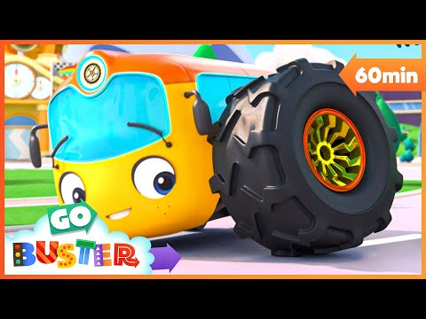 Rolling with New Tyres! ๐ ๐| Go Buster - Bus Cartoons & Kids Stories