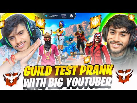 Unexpected Guild Test Prank On Big Youtuber 🤣 He Called Me Jadugar || Garena Free Fire Max