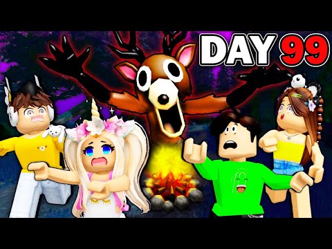 We SURVIVED 99 Nights In The Forest.. (Roblox)