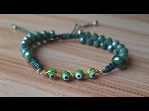 Pulsera con ojo turco zigzag 🧿 #diy #handmade #youtube