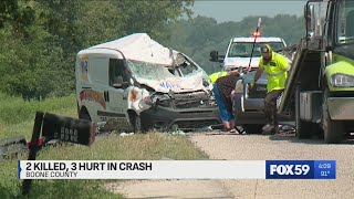 2 dead, 3 injured in Boone County concrete truck crash