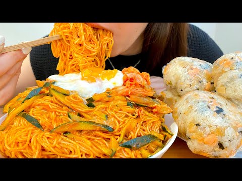 激辛ビビン麺とチュモッパを爆食いする【飯テロ】